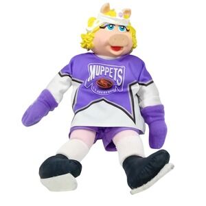 Vintage 1995 Mcdonalds Muppets Miss Piggy NHL Hockey Plushie Stuffed Animal READ